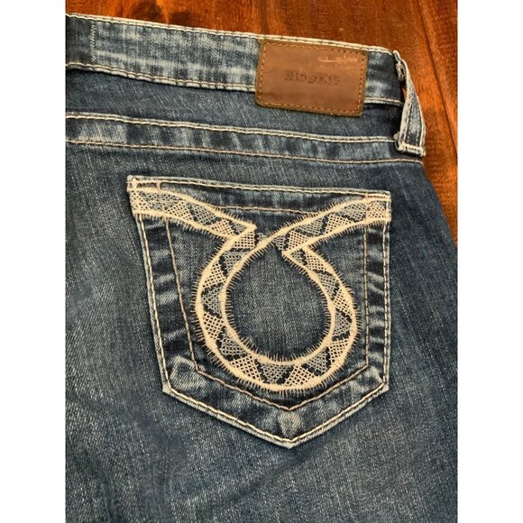 Big Star Medium Wash "Alex Skinny" Blue Denim Jeans Embroidered Pockets, Size 29 - Picture 8 of 10